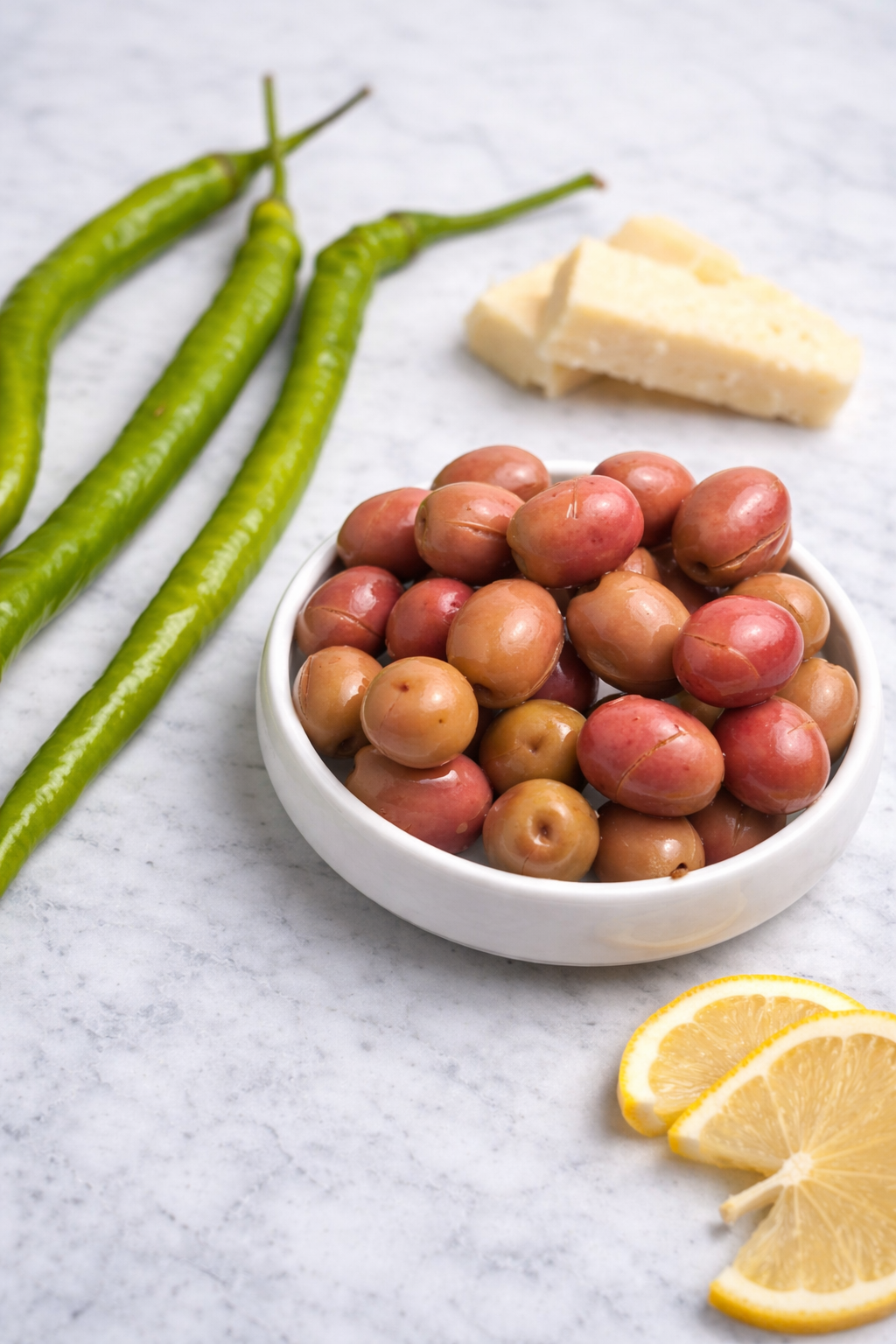 Gülpembe çizme zeytin
